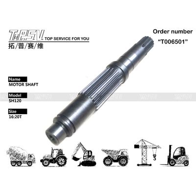 PC120-6 GM18VL Excavator Travel Motor Shaft สีดํา TZ269B2002-00 16:20T