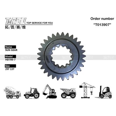 HD700-7 Excavator Swing 1 Stage Sun Gear Pinion สำหรับ Swing Drive Excavator อะไหล่