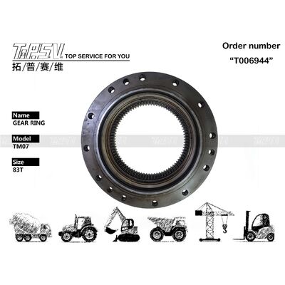 TM07 ชิ้นส่วนแหวนเกียร์เดินทางของรถขุดสำหรับไดรฟ์ท่องเที่ยวอะไหล่รถขุด