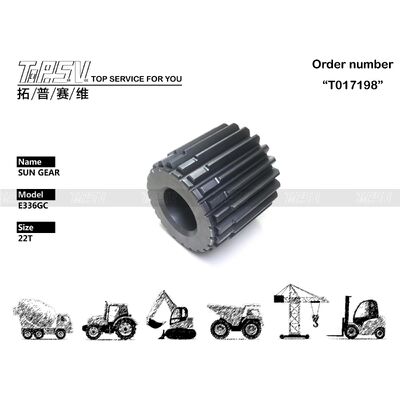 660-4238 E336GC Excavator Swing 2 Stage Sun Gear Parts For Swing Drive Excavator Spare Parts